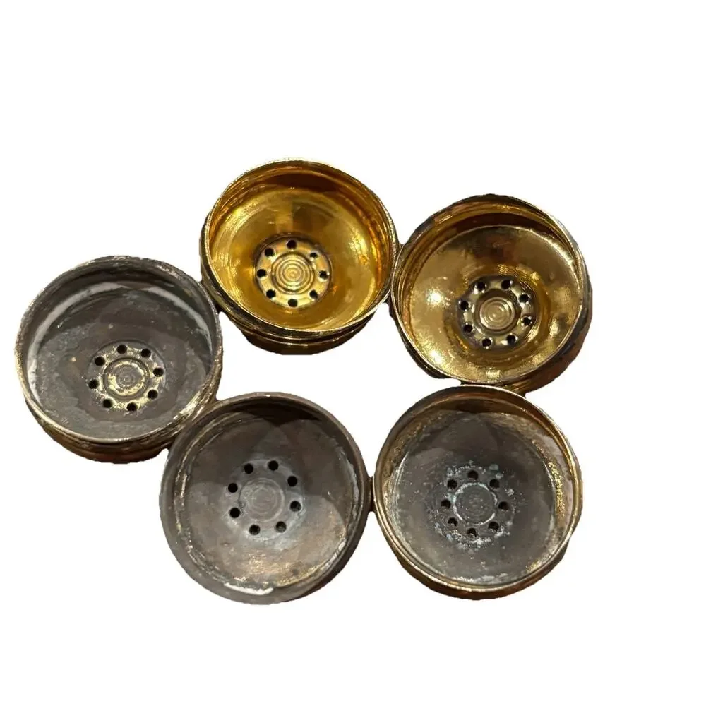 David Andersen Hroar Prydz Norway Sterling Silver Guilloche Enamel Shakers (5)